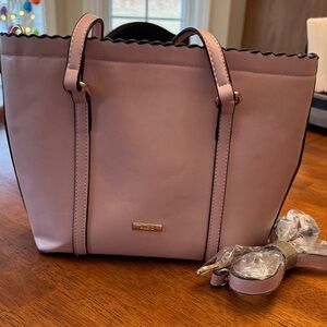 Aldo Blush Pink Scalloped-Edge Tote